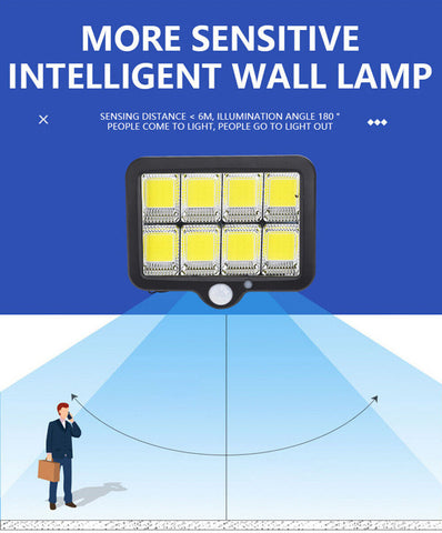 160 Led Solar Sensor Lights Light Motion Detection Security Garden Flood Lamp