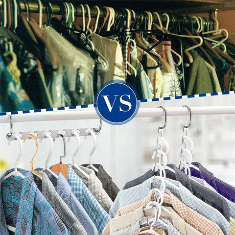 Space Saver Clothes Coat Pant Magic Hanger Metal Hooks Closet Organizer Storage