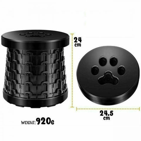 Retractable Telescop Step Stool Camping Fishing Stool Portable Foldable Black