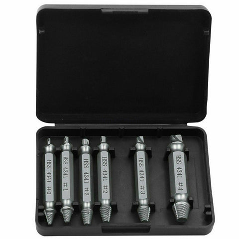6x Damaged Screw Extractor Easy Out Broken Drill Bit Remover Kit Speed Out New
