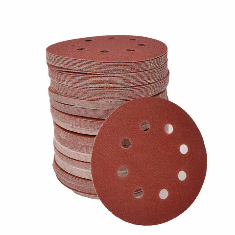 150pcs 125mm 5" Sanding Discs 60 80 100 120 240 Mixed Grit Orbital Sander Pads