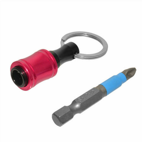 Hex Shank Screwdriver Bit Holder Extension Bar Tough Keychain Driver Keyring 6Pc