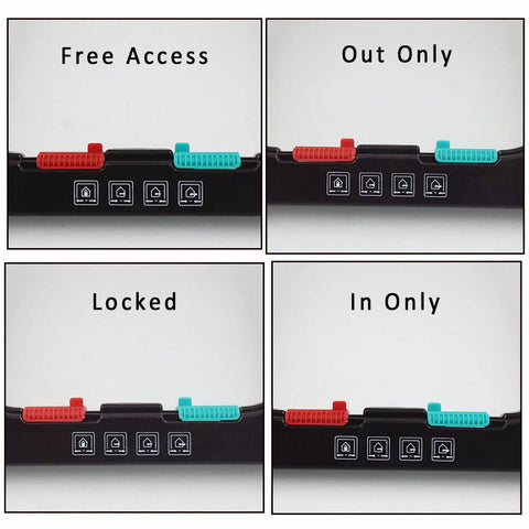 4-Way Safe Lockable Locking Pet Cat Dog Door Brushy Flap Screen L Large Size AU