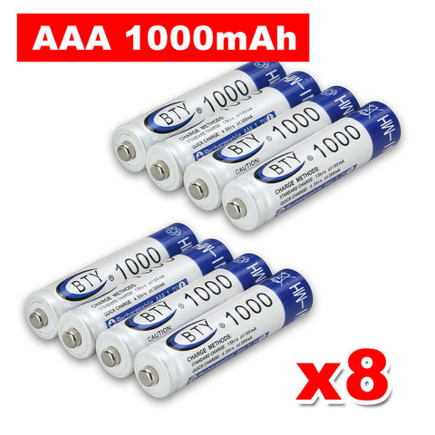 4-20x Rechargeable Battery NI-MH 1.2V 3000mAh AA/1000mAh AAA Recharge Batteries
