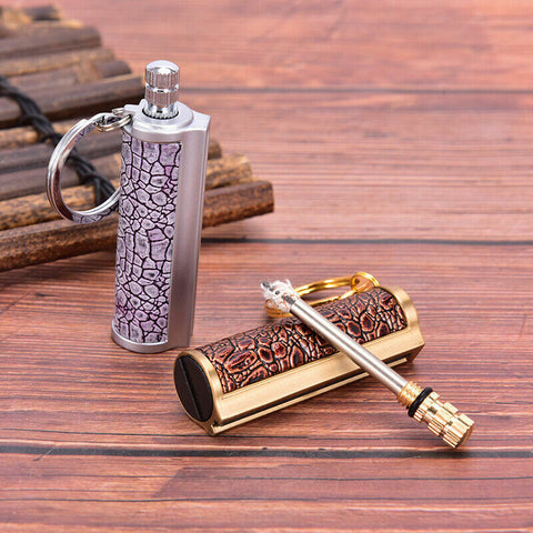 Fire Starter Lighter Waterproof Flint Match Metal Keychain Camping Survival BDA