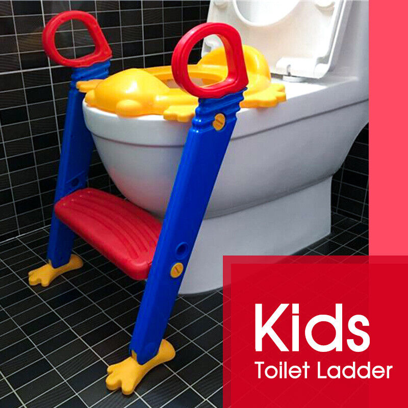 Baby Kids Trainer Toilet Ladder Toddler Step Seat Nonslip
