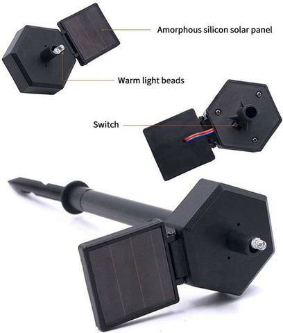 Solar Powered LED Garden Parrot Lights Outdoor Ornament Lawn Path Lamp Rainproof