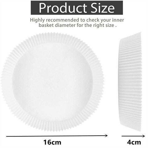 50/100pcs 16cm Air Fryer Parchment Baking Oil Paper Bowl Round Non-Stick Liner