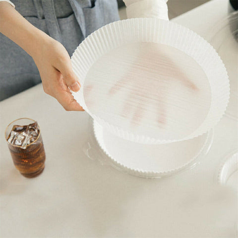 50/100pcs 16cm Air Fryer Parchment Baking Oil Paper Bowl Round Non-Stick Liner