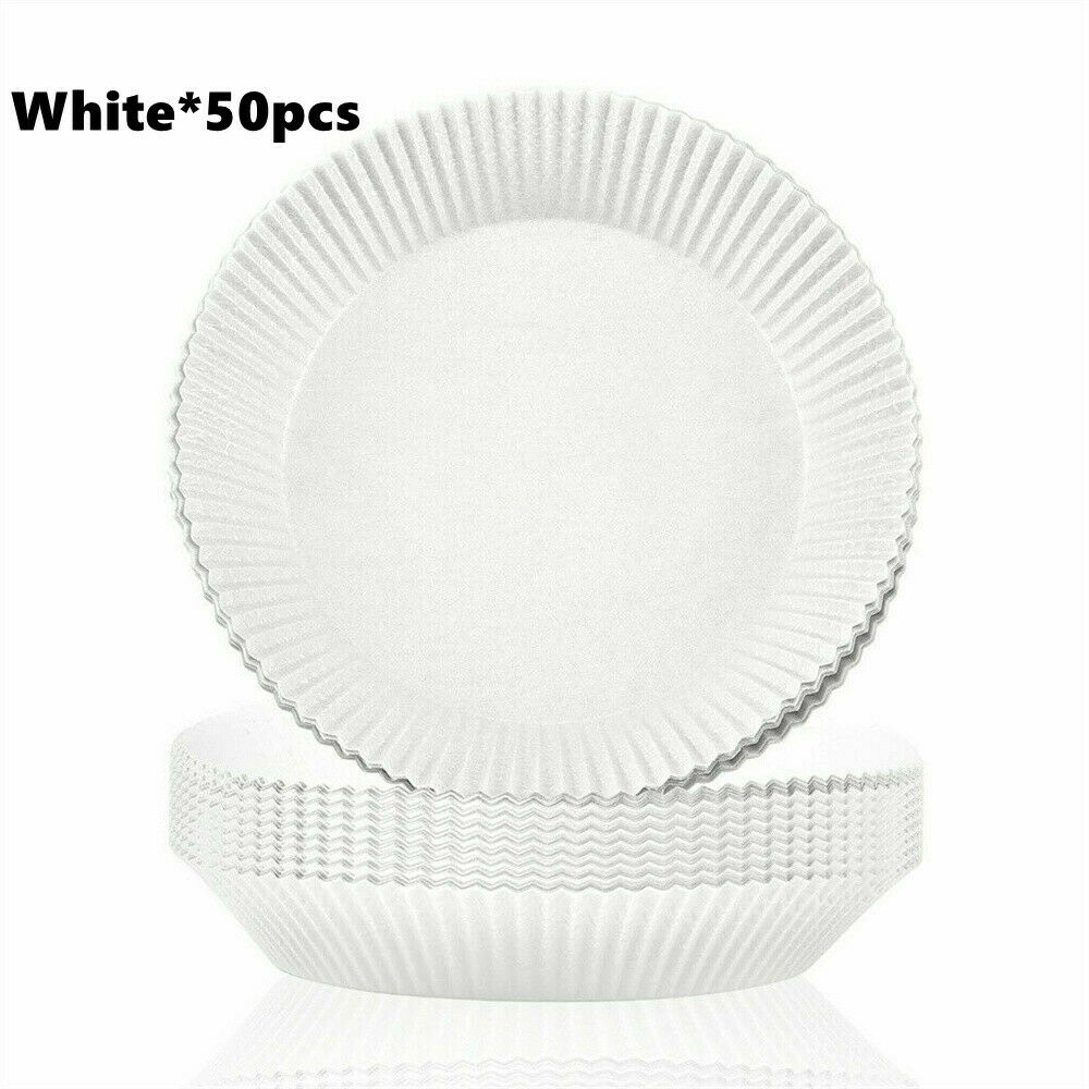 50/100pcs 16cm Air Fryer Parchment Baking Oil Paper Bowl Round Non-Stick Liner
