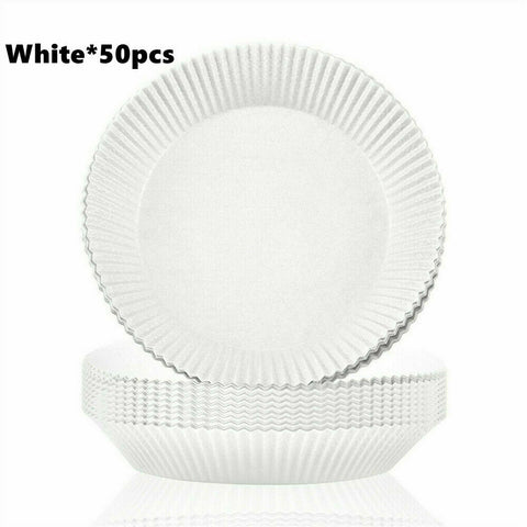 50/100pcs 16cm Air Fryer Parchment Baking Oil Paper Bowl Round Non-Stick Liner