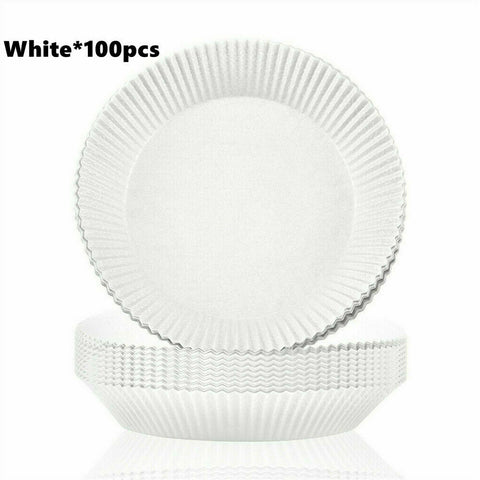 50/100pcs 16cm Air Fryer Parchment Baking Oil Paper Bowl Round Non-Stick Liner