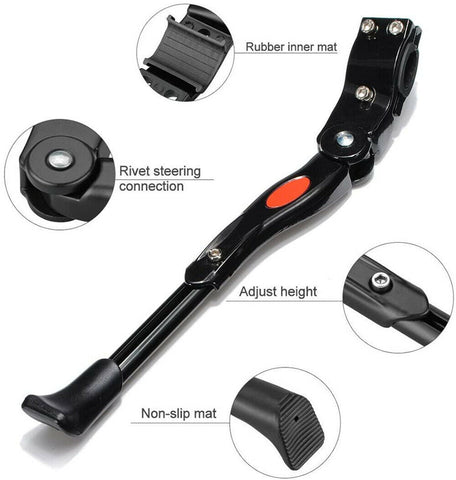 Bicycle Mountain Bike Adjustable Rear Kick Stand Prop Side Parking Support MTB