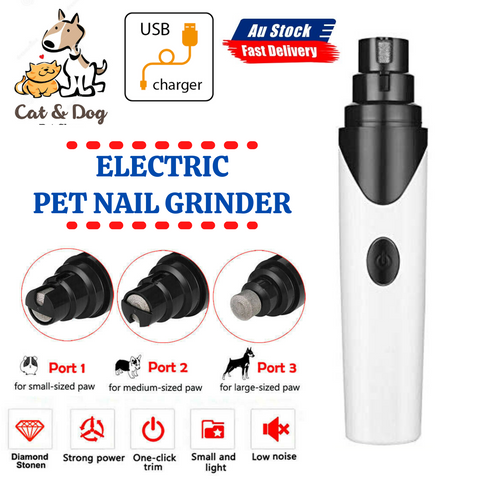 Electric Pet Nail Clippers Nail File Cat Claw Grooming Nail Grinder Trimmer Kit