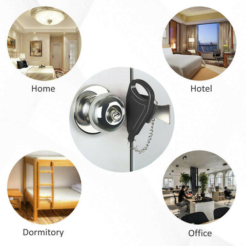 Portable Door Lock Hardware Security Safety Travel Hotel Home Portable Safe Lock