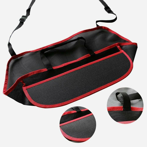 Upgraded Car Net Pocket Handbag Mesh Holder Purse Organizer Seat Side Storage