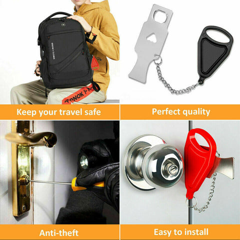 Portable Door Lock Hardware Security Safety Travel Hotel Home Portable Safe Lock