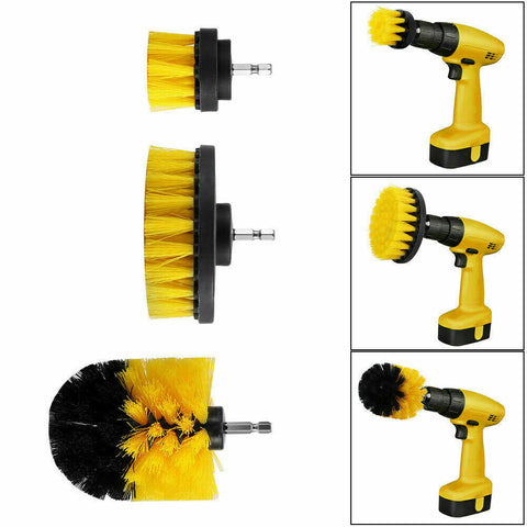 14PC Drill Brush Tub Clean Electric Grout Power Scrubber Cleaning Set Tool Kit