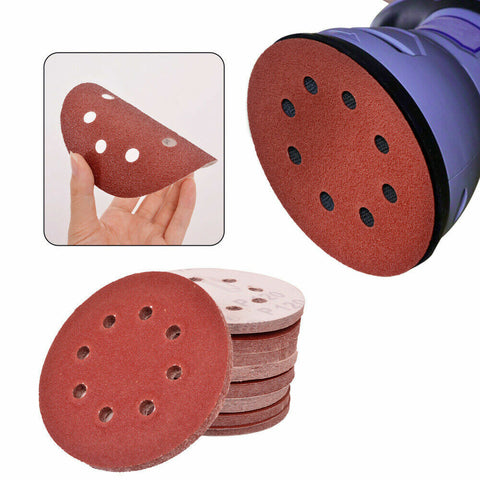 150pcs 125mm 5" Sanding Discs 60 80 100 120 240 Mixed Grit Orbital Sander Pads
