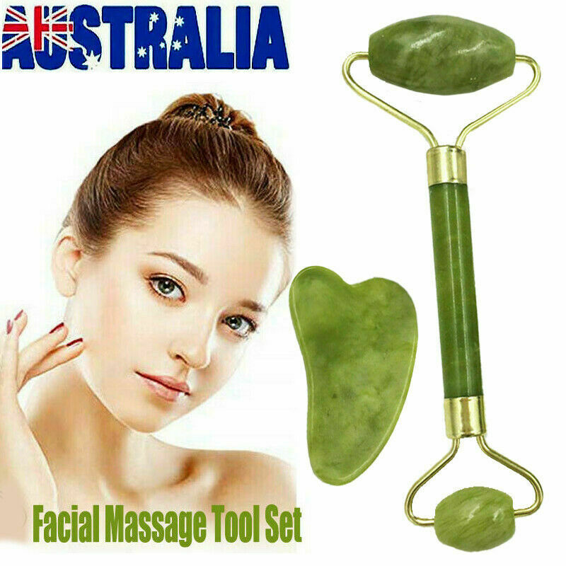Jade Face Massage Roller Facial Massager Beauty Tool Body Eye Neck Hand