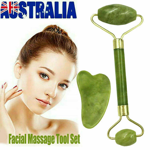 Jade Face Massage Roller Facial Massager Beauty Tool Body Eye Neck Hand