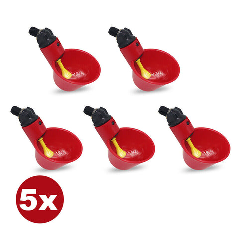 Automatic Cups Chicken Waterer Poultry Water Feeder Drinker Chook Bird