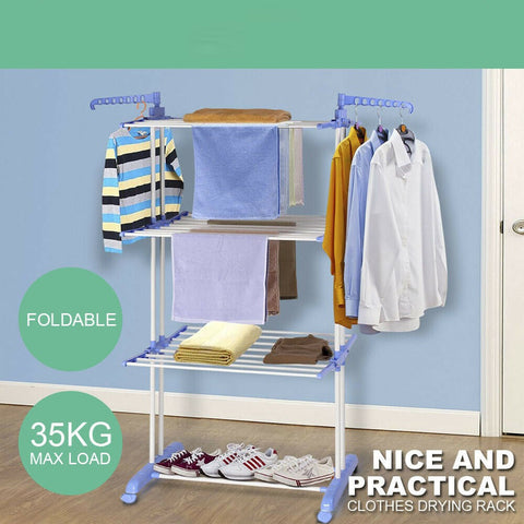 Foldable 6 Tiers Clothes Airer Indoor Laundry Drying Rack Horse Garment Hanger