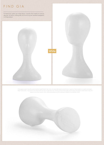 Plastic Female Mannequin Wig Hair Hat Scarf Manikin Head Model Display Stand AU
