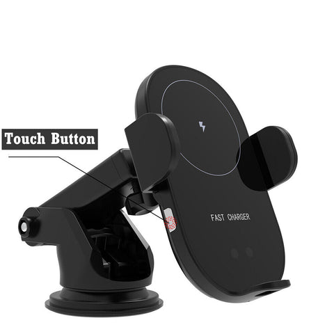 Wireless Fast Charger Car Mount Phone Holder Automatic Clamp Windscreen Stand