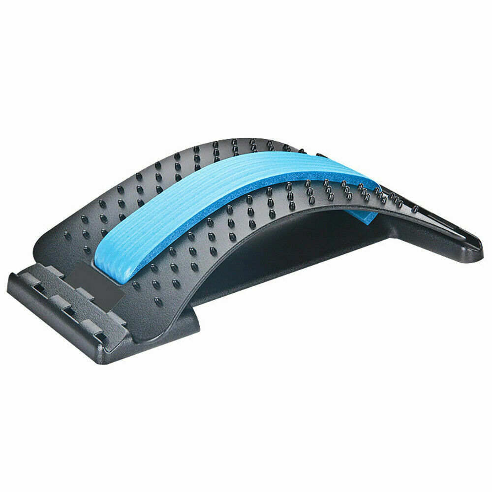 Back Massager Stretcher Fitness Lumbar Waist Spine Pain Relief Support