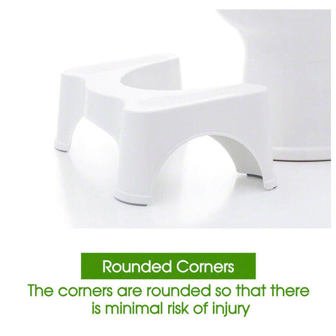 7'' Sit and Squat Potty Stool Portable Squatty ECO Healthy Colon White Toilet