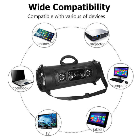 Portable Wireless Bluetooth Speakers Stereo Bass USB/TF/ Radio Outdoor Subwoofer