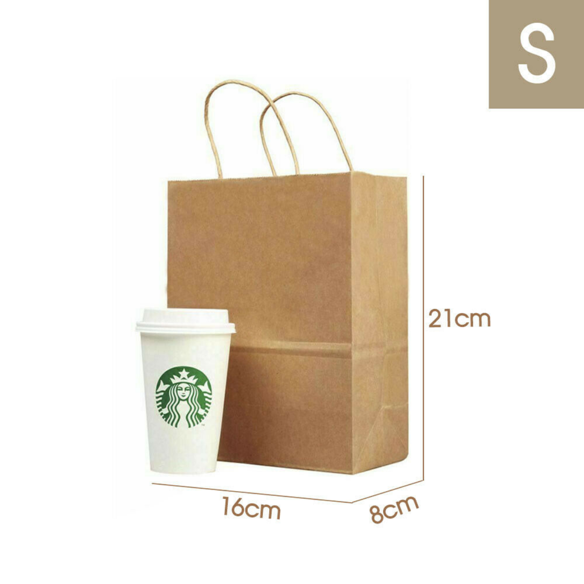 50 x Bulk Kraft Paper Bags Gift Shopping Carry Craft Brown Bag with Handles AU