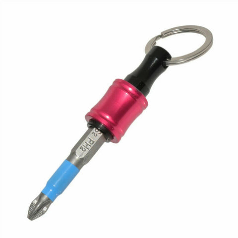 Hex Shank Screwdriver Bit Holder Extension Bar Tough Keychain Driver Keyring 6Pc