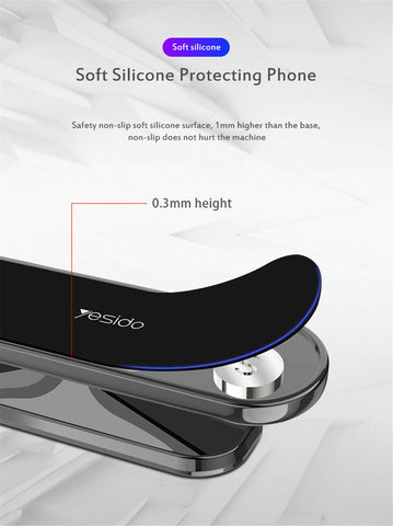 360° Rotate Universal Magnetic Car Mount Dash Phone Holder for iPhone Galaxy GPS