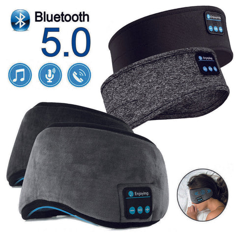 Wireless Bluetooth 5.0 Stereo Eye Mask Headphones Earphone Sleep Music Mask PB