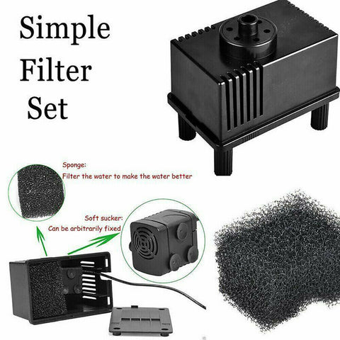 1.5W Solar Powered Water Pump Pond Garden Submersible Fountains w/ Sponge Filter