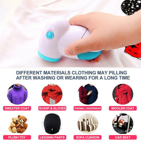 Portable Electric Cloth Lint Fuzz Shaver Fabrics Sweaters Pill Fluff Remover