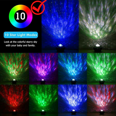 LED Galaxy Starry Night Light Projector Ocean Star Sky Kids Baby Room Lamp
