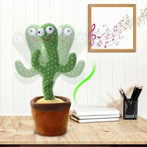 Dancing Cactus Plush Toy Doll Electronic Recording Shake With Song Funny Gift AU