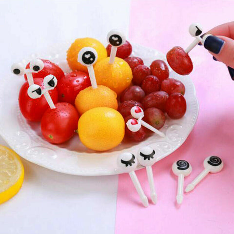 36PCS Kids' Animal Forks Decor Mini Food Lunch Box Accessory Fruit Picks Tool