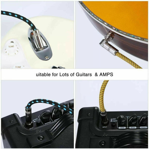 Electric Guitar Lead Cord Cable 6.35mm 1/4" Jacks