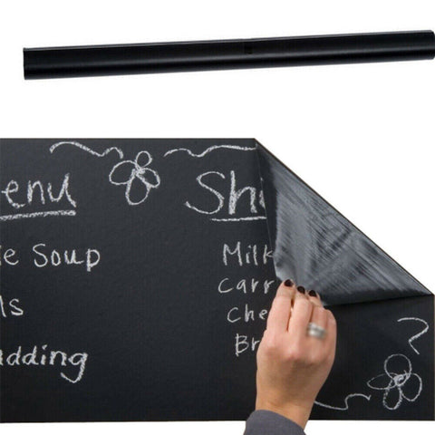 Blackboard Removable Vinyl Wall Sticker Chalkboard Decal Chalk Board Paper Lable With 1 Free Chalk Holder