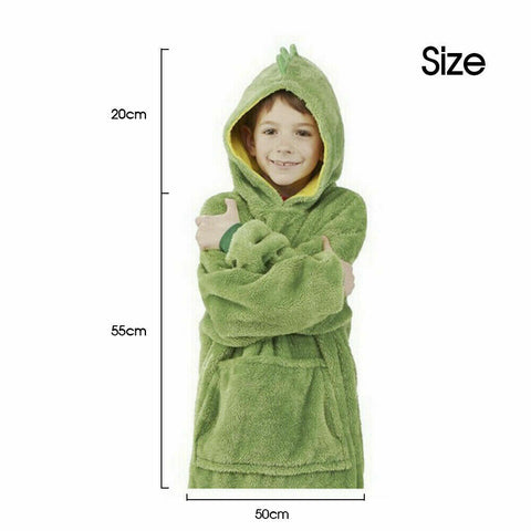 KIds Blanket Hoodie Comfy Ultra Plush Sweatshirt Hug Warm Fleece With Hooded AU