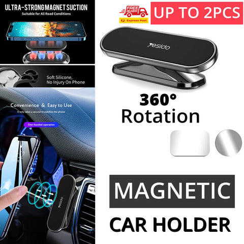 360° Rotate Universal Magnetic Car Mount Dash Phone Holder for iPhone Galaxy GPS