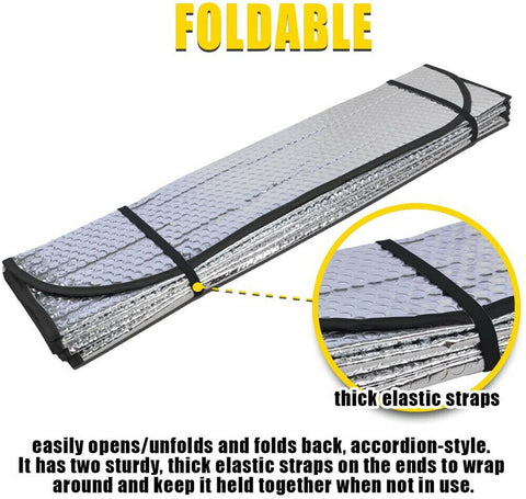 Foldable Large Sun Shade Car Truck Van Windshield Visor Sun Block Reflective