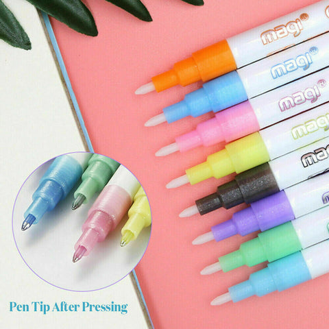 8/12/24 Color Multicolored Super Squiggles Outline Marker Pen Set Painting Art