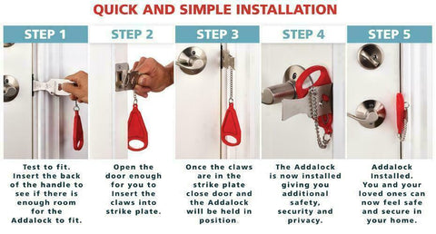 Portable Door Lock Hardware Security Safety Travel Hotel Home Portable Safe Lock