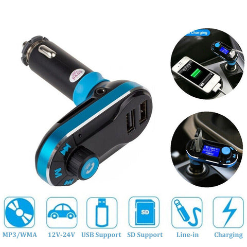 Bluetooth Radio Car Wireless FM Transmitter Dual USB Charger MP3 Music Player