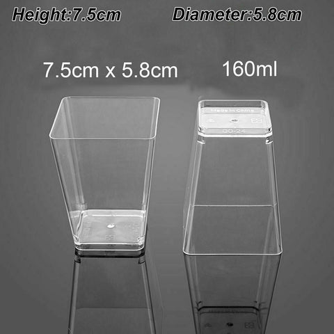 Small Plastic JELLY Mousse CUPS Clear Party Dessert Cake Shot Drink Tumbler Bowl